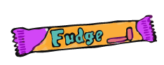 drawing of Cadbury Fudge bar